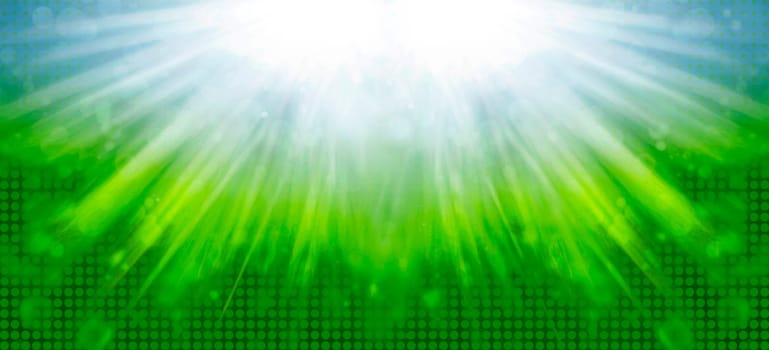 Landscape Grid Sun rays Reflection