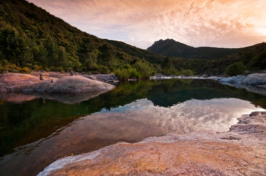 Fango river in west Corsica - France