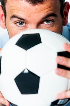 Business man with football