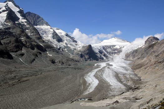 The Pasterze Glacier near the Grossglockner in Austria