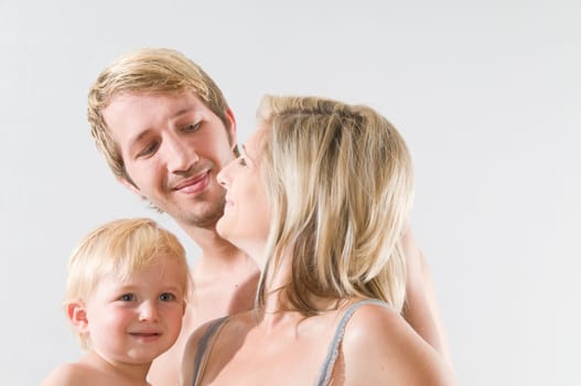 Young family with toddler