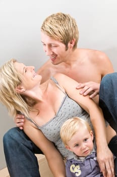 Young family with toddler