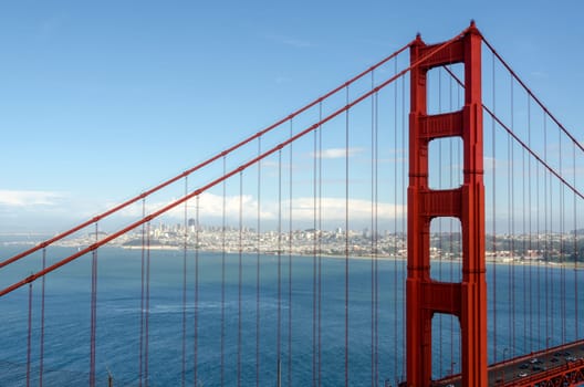 Golden Gate Bridge in San Francisco in California