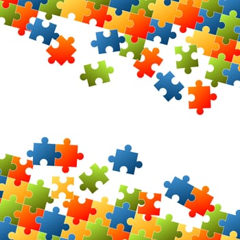Puzzle pieces background colorful