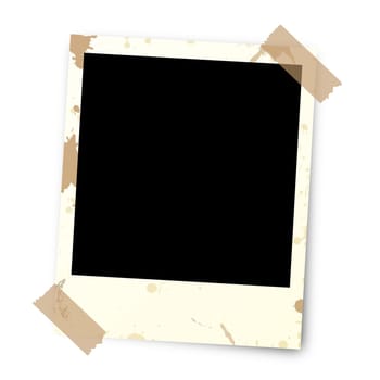 Polaroid soiled with adhesive tape