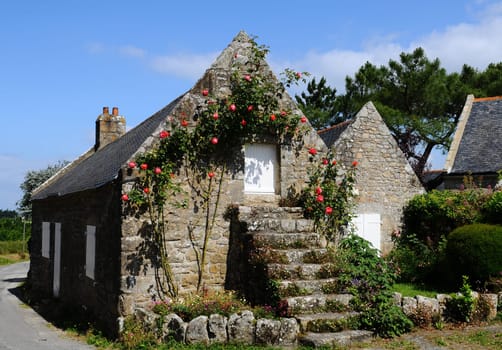 old stone house in Saint Colomban in Brittany