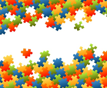 Puzzle pieces background colorful