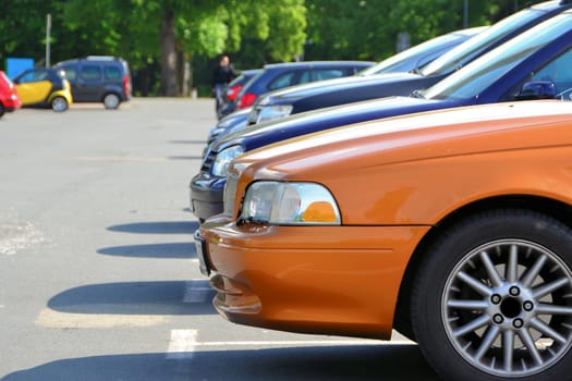 parked cars on the side of the road