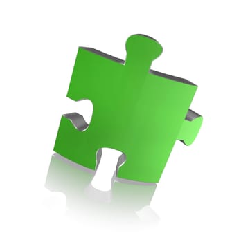 Jigsaw illustrations isolated against a white background