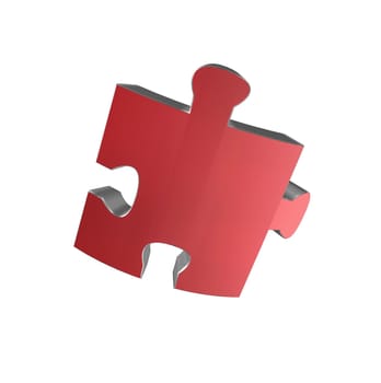 Jigsaw illustrations isolated against a white background