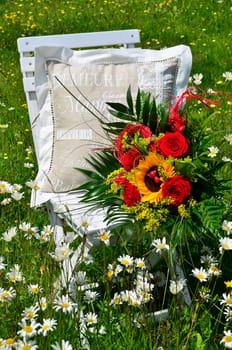 romantic garden garden chair flowers summer