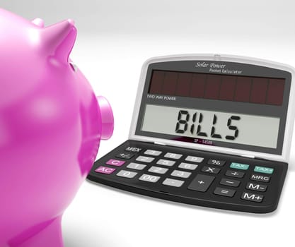 Bills Calculator Showing Payments Due Re Expenses