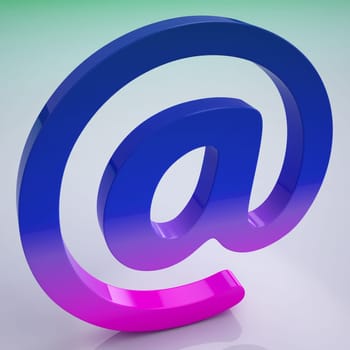 At Sign Showing E-mail Symbol For Message