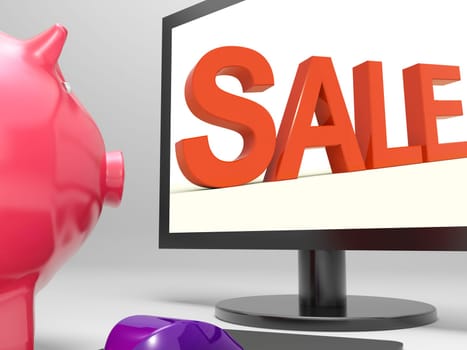 Sale Screen Showing Retail Marketing And Promotion