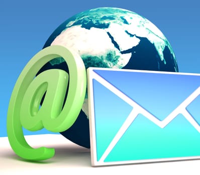 World Email Showing Contact Mailing Online For Communication