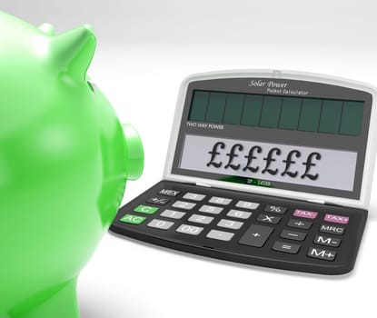 Pounds Calculator Showing UK Interest On Wealth
