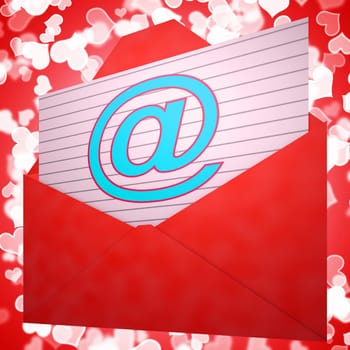 At Envelope Showing Email Message And Correspondence