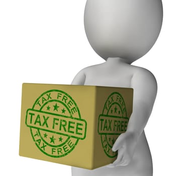 Tax Free Stamp On Box Shows No Duty