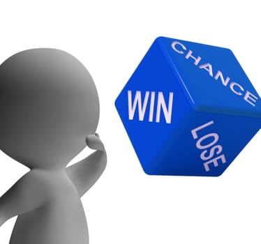 Chance Win Lose Dice Showing Gambling And Risk