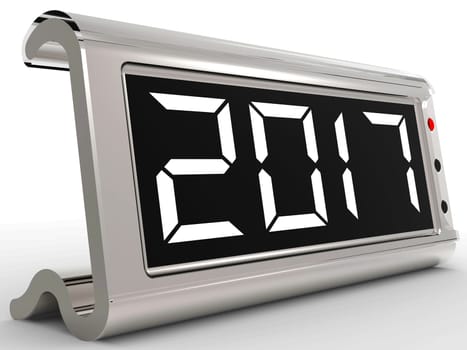 Desk Calendar Showing Year Two Thousand Seventeen