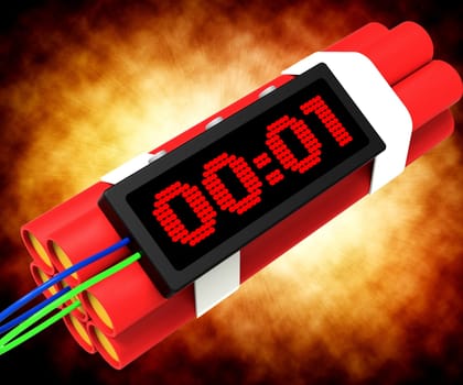 Dynamite Deadline Time Shows Urgency Or Explosion