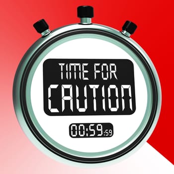 Caution Message Showing Danger Beware Or Warning