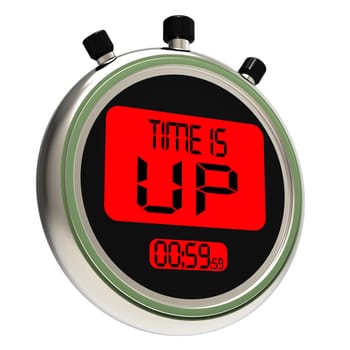 Time Is Up Message Means Deadline Reached