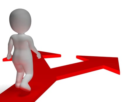 Arrows Choice Shows Options Alternatives Or Choosing