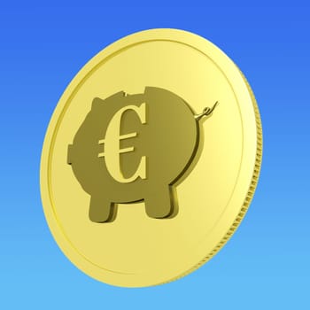 Euro Piggy Coin Shows European Banking Status And Business