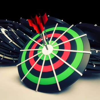 Target Goal Showing Excellence In Business, Achievement Of Best Result