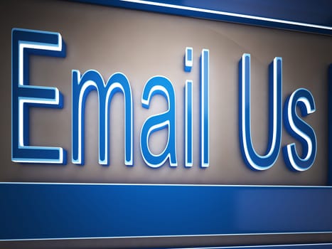 Email Us Button Showing Customer Service And Support