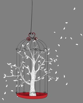 Abstract human rights protection concept tree background. Vector file layered for easy manipulation and custom coloring.