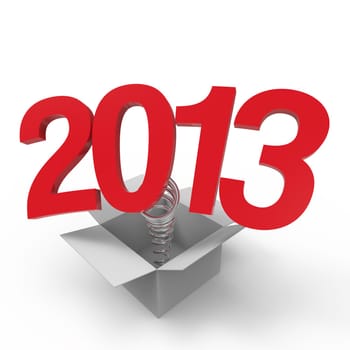New year 2013 isolated on white background.