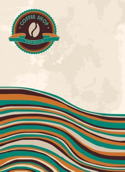 Trendy coffee shop menu concept background. Vector file layered for easy manipulation and custom coloring.