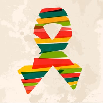 Diversity colors transparent bands ribbon over grunge background. EPS10 file version. This illustration contains transparency and is layered for easy manipulation and custom coloring.