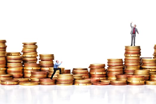 people on euro coin background