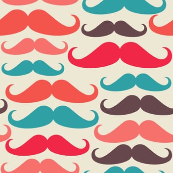 Hipster mustache seamless pattern sketch set . Vector file layered for easy manipulation and custom coloring.