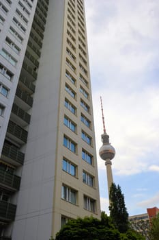 High-rise building and TV tower in Berlin