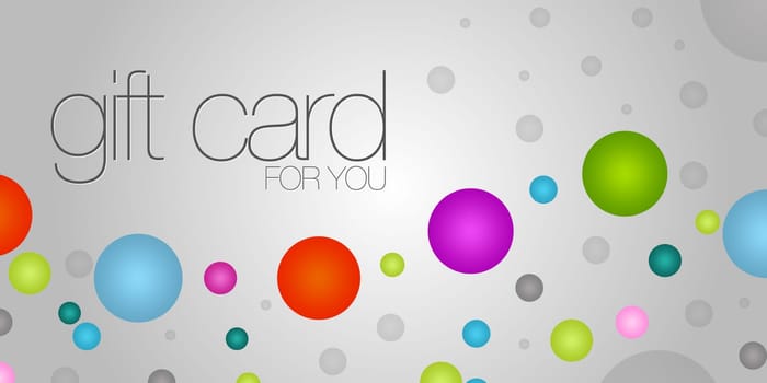 Beautiful, colorful gift card with abstract pattern.