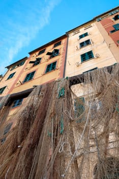 fishing nets in the village of Camogli