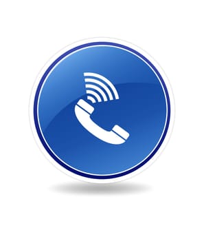 High resolution graphic of a support icon with telephone.