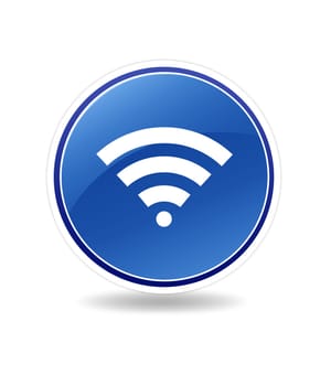 High resolution icon of wifi wireless spot.
