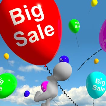 Sale Balloons Shows Promotion And Reductions Online