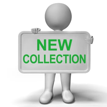 New Collection Sign Shows Modern Style Or Campaign