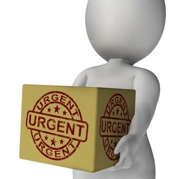 Urgent Stamp On Box Shows Speedy Rush Deliveries