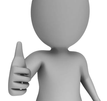 Thumbs Up Showing Support Approval And Confirmation