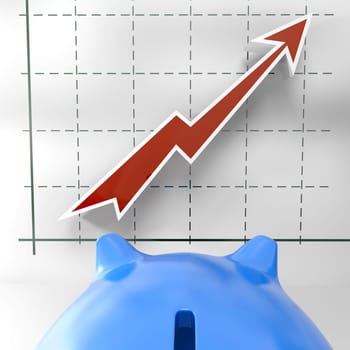 Growing Chart Shows Business Success And Improvement Statistics