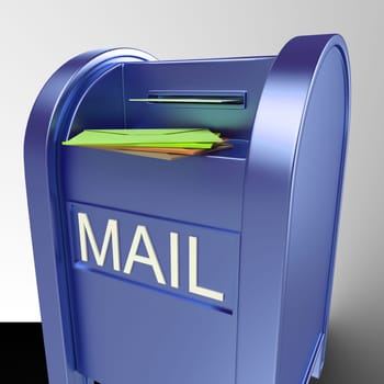 Mail On Mailbox Showing Delivered Correspondence And Communication