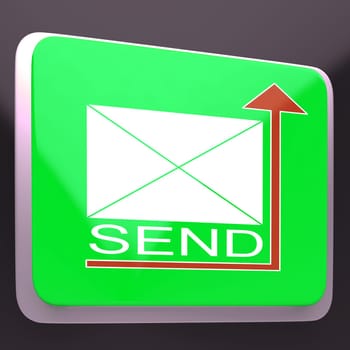 Send Mail Button Showing Mailing Post Or Contact