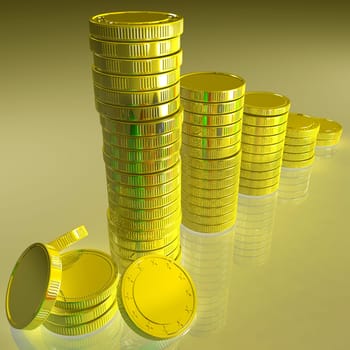 Statistics Of Coins Showing Monetary Reports Or Achievements